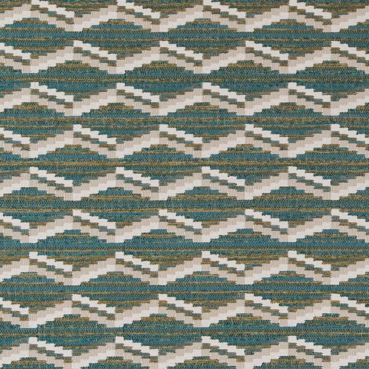 Gecko - Aqua & Teal,Green Abstract & Geometric,Global,Southwestern Upholstery Fabric 54 Inches"